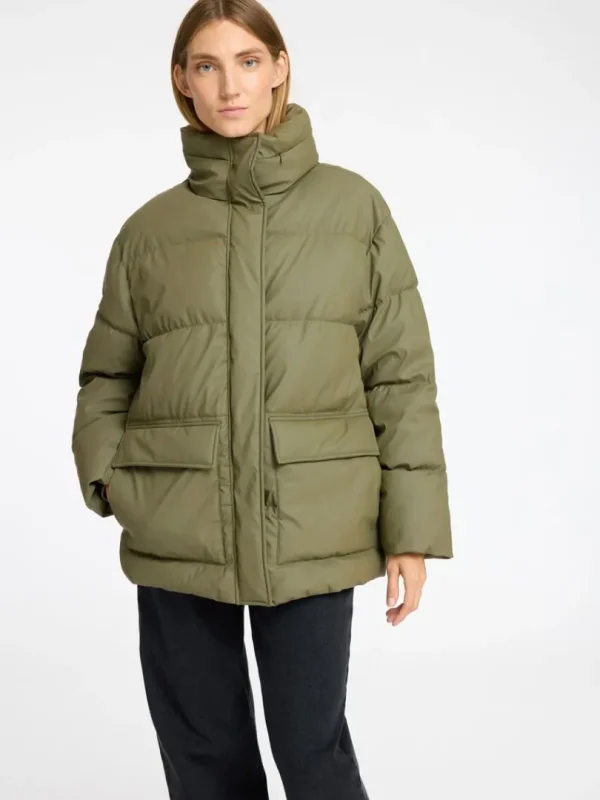 Overtøj>SELECTED COATED DYNEJAKKE Green