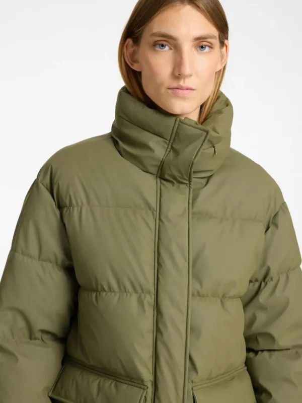 Overtøj>SELECTED COATED DYNEJAKKE Green
