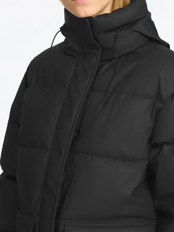 Overtøj>SELECTED COATED DYNEJAKKE Black