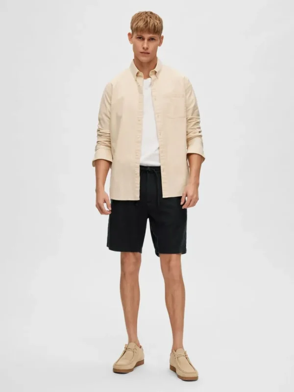 Shorts>SELECTED COMFORT FIT SHORTS Black