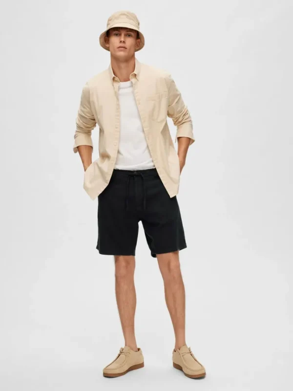 Shorts>SELECTED COMFORT FIT SHORTS Black