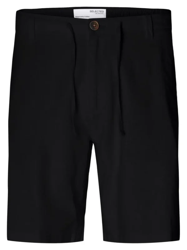 Shorts>SELECTED COMFORT FIT SHORTS Black
