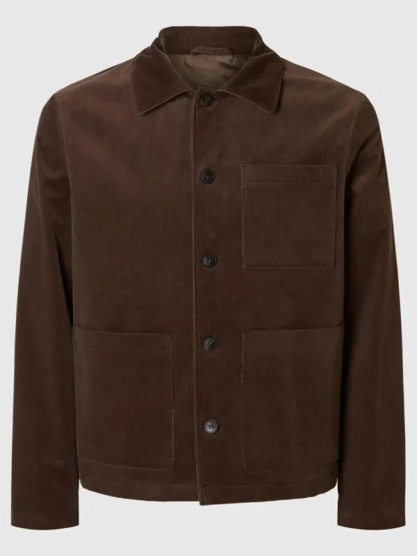 Jakkesæt & Blazers>SELECTED CORDUROY BLAZER Brown