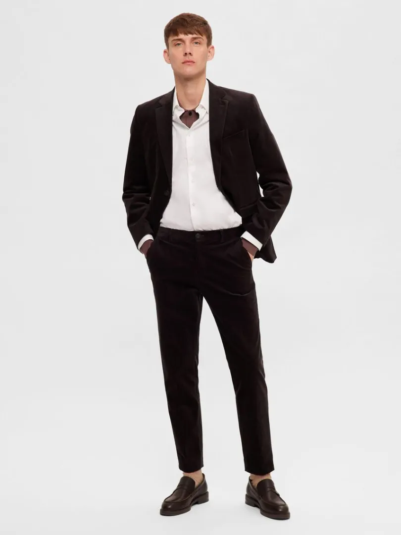corduroy_bukser_2.webp Bukser | Jakkesæt & Blazers>SELECTED CORDUROY BUKSER Brown