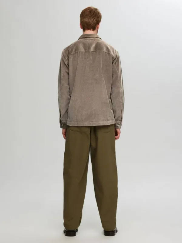 Overtøj | Skjorter>SELECTED CORDUROY OVERSHIRT Brown
