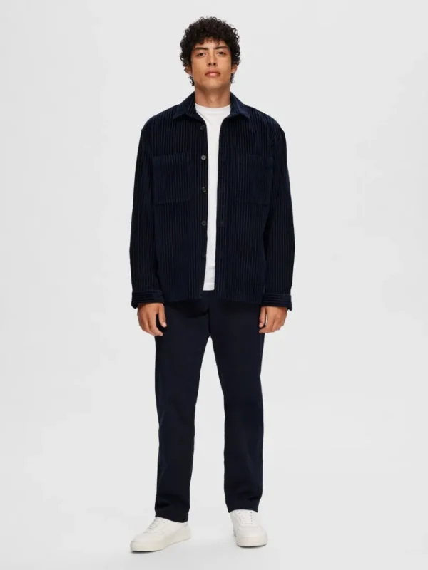 Overtøj | Skjorter>SELECTED CORDUROY OVERSHIRT Blue