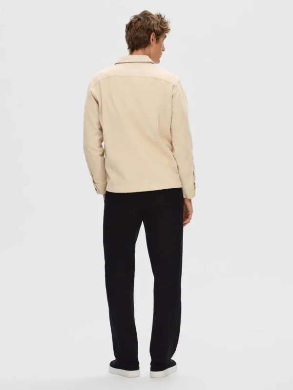 Overtøj | Skjorter>SELECTED CORDUROY OVERSHIRT Beige