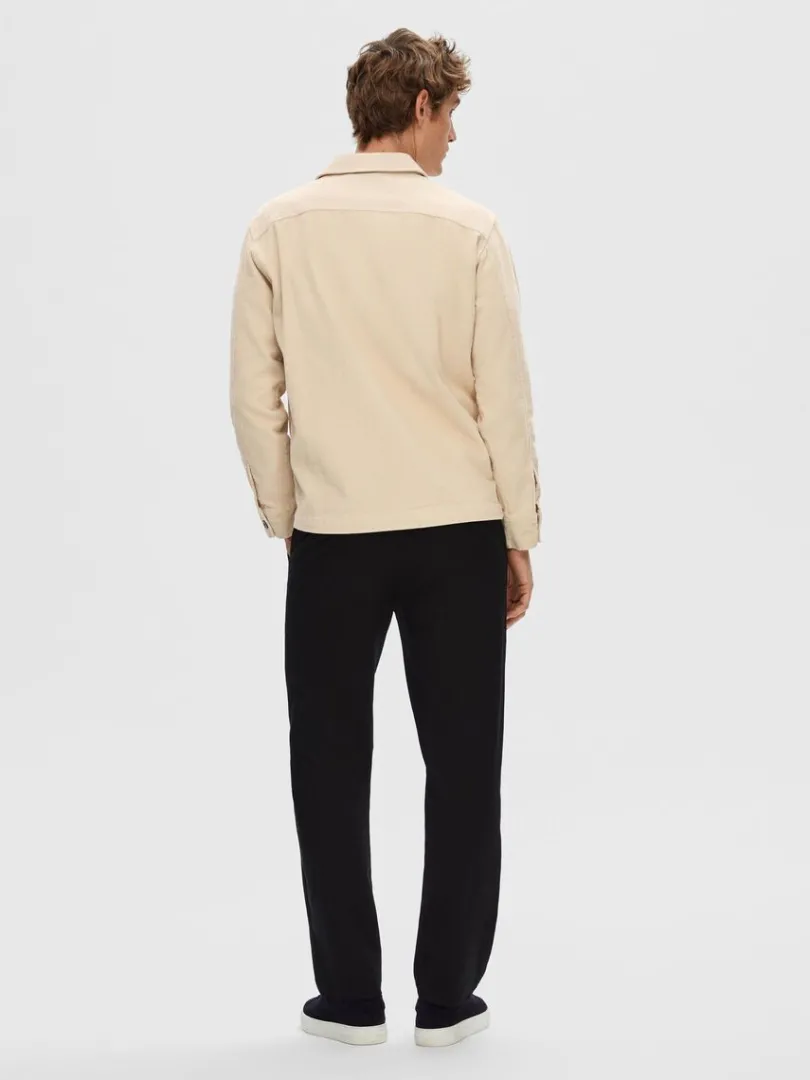 corduroy_overshirt_5-4.webp Overtøj | Skjorter>SELECTED CORDUROY OVERSHIRT Beige