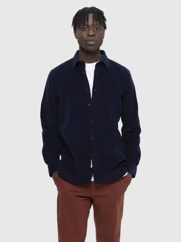Skjorter>SELECTED CORDUROY SKJORTE Blue
