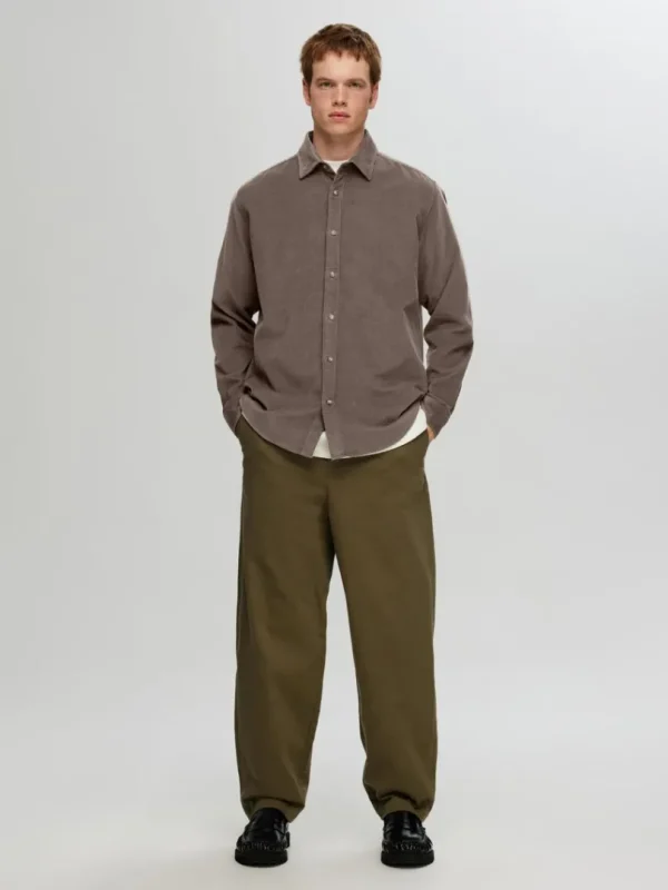 Skjorter>SELECTED CORDUROY SKJORTE Brown