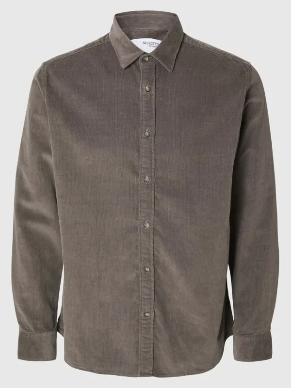 Skjorter>SELECTED CORDUROY SKJORTE Brown