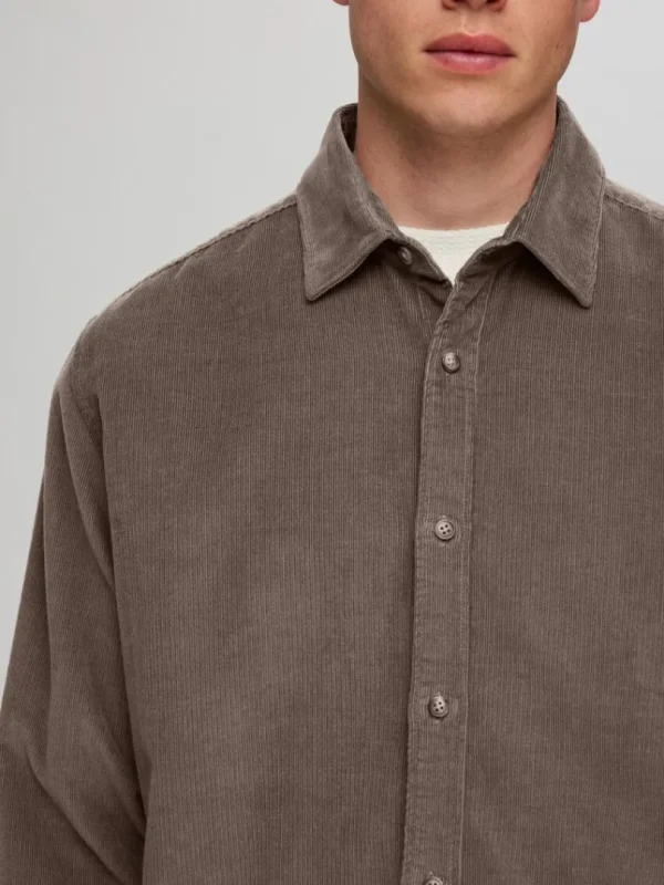 Skjorter>SELECTED CORDUROY SKJORTE Brown