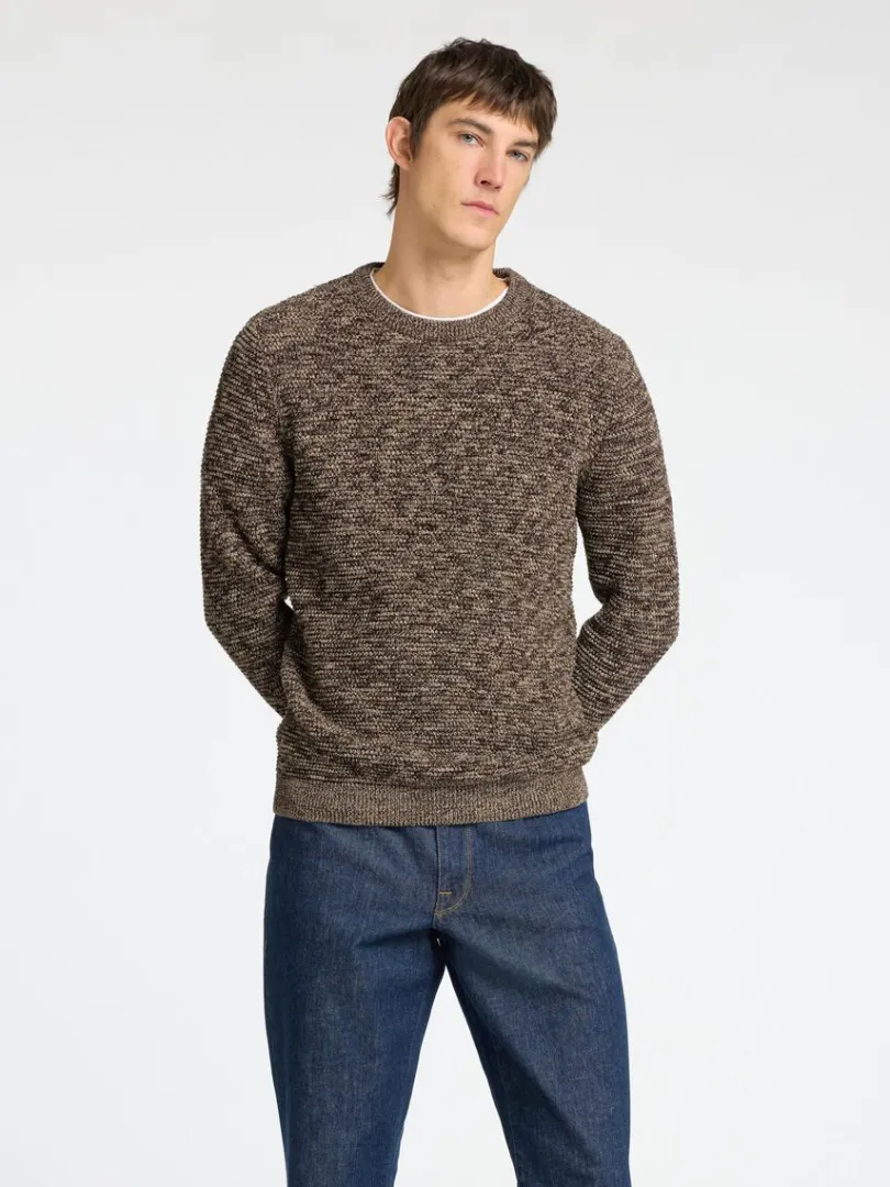 crew_neck_striktrje_0-4.webp Strik>SELECTED CREW NECK STRIKTRØJE Brown