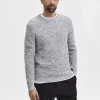 Strik>SELECTED CREW NECK STRIKTRØJE Grey