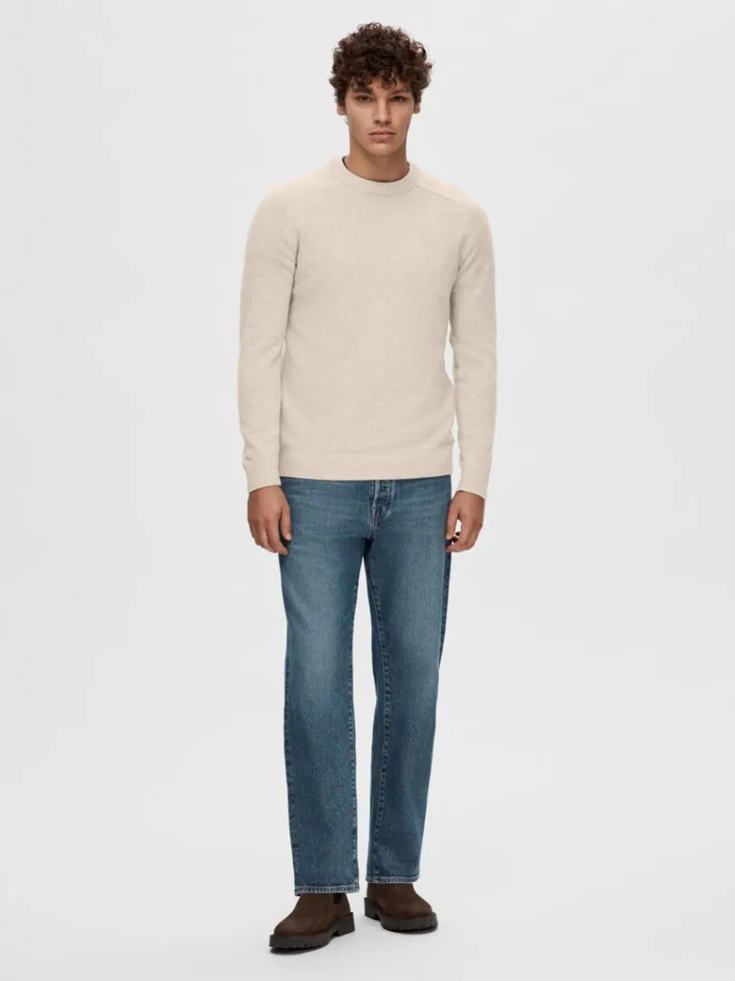crew_neck_striktrje_1-1.webp Strik>SELECTED CREW NECK STRIKTRØJE Beige