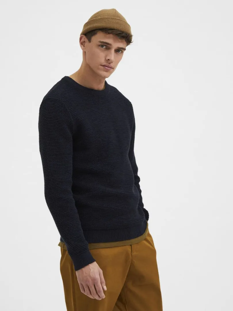 crew_neck_striktrje_2-4.webp Strik>SELECTED CREW NECK STRIKTRØJE Blue