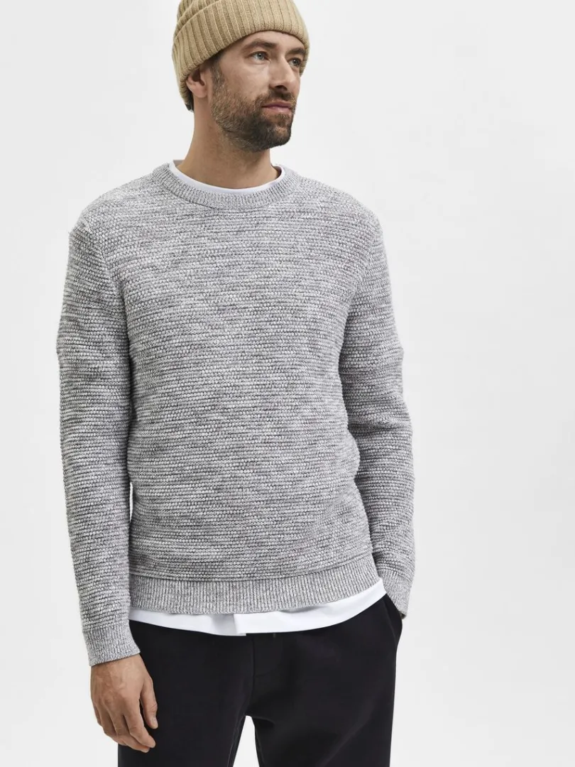 crew_neck_striktrje_2-6.webp Strik>SELECTED CREW NECK STRIKTRØJE Grey