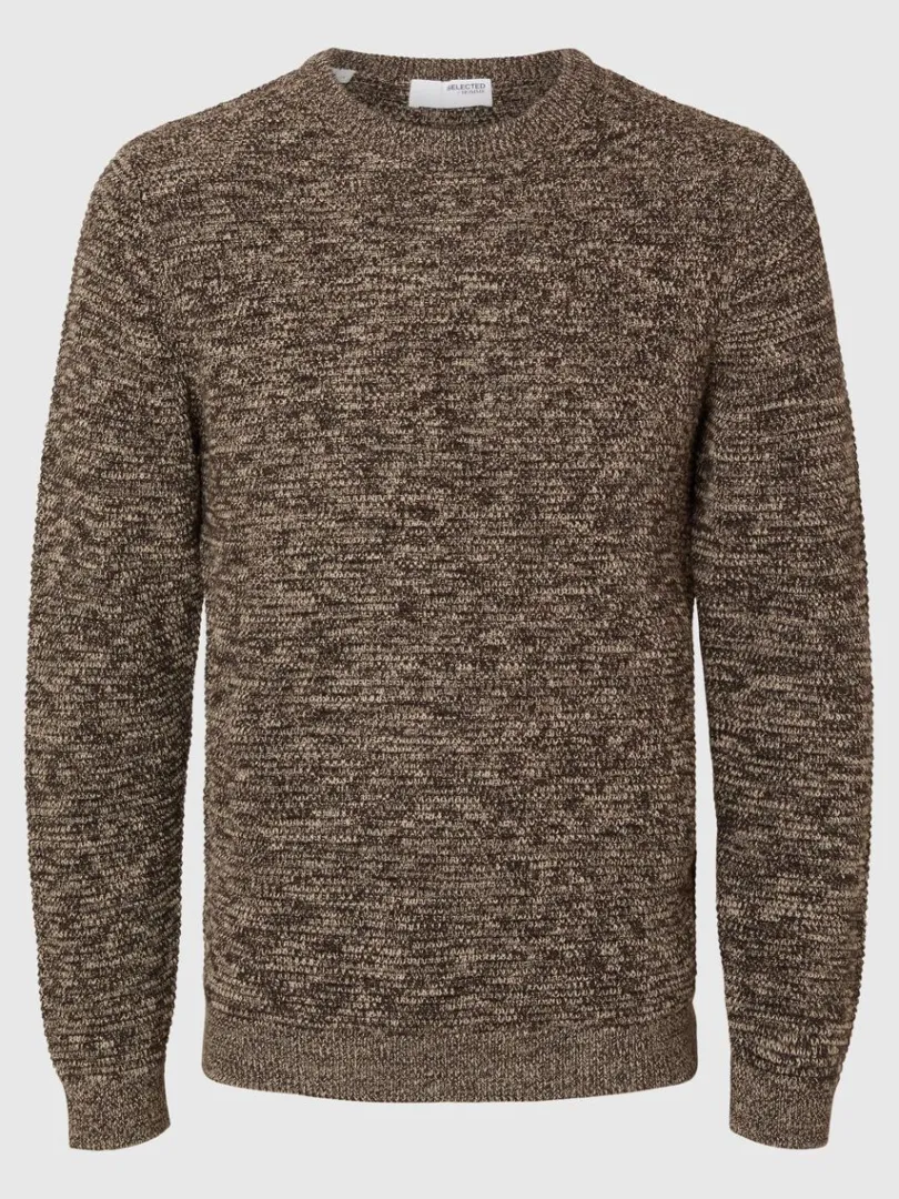 crew_neck_striktrje_4-3.webp Strik>SELECTED CREW NECK STRIKTRØJE Brown