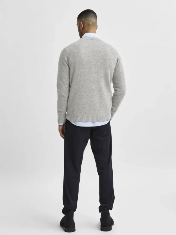 Strik>SELECTED CREW NECK STRIKTRØJE Grey