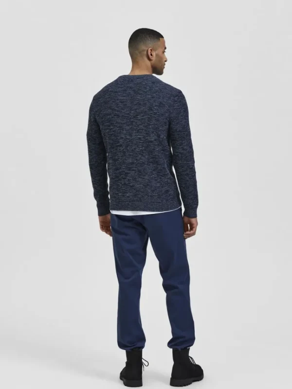Strik>SELECTED CREW NECK STRIKTRØJE Blue