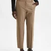 Bukser | Jakkesæt & Blazers>SELECTED CROPPED BUKSER Brown