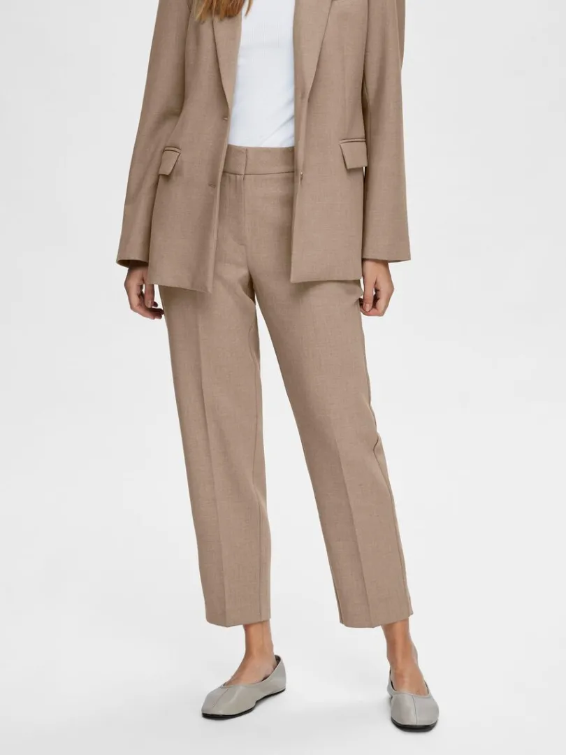 cropped_bukser_0.webp Bukser | Jakkesæt & Blazers>SELECTED CROPPED BUKSER Brown