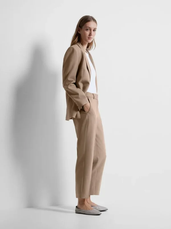 Bukser | Jakkesæt & Blazers>SELECTED CROPPED BUKSER Brown