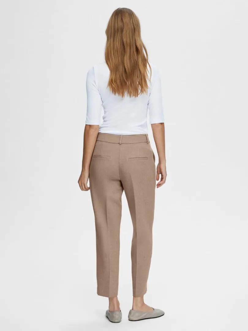 cropped_bukser_4.webp Bukser | Jakkesæt & Blazers>SELECTED CROPPED BUKSER Brown