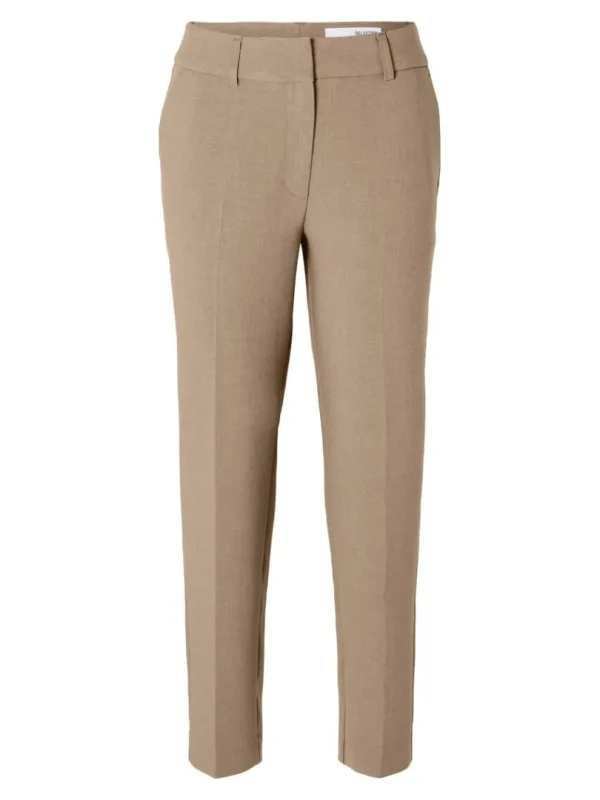 Bukser | Jakkesæt & Blazers>SELECTED CROPPED BUKSER Brown