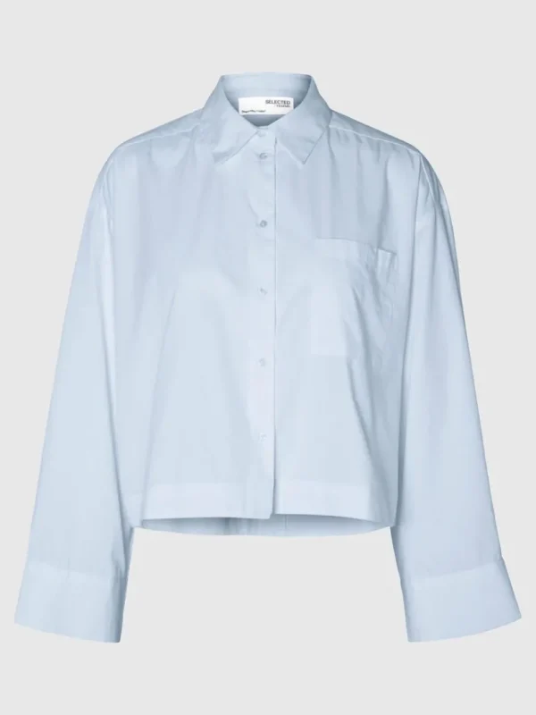 Skjorter>SELECTED CROPPED SKJORTE Blue