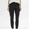 Bukser | Jakkesæt & Blazers>SELECTED CROPPED SLIM FIT BUKSER Black