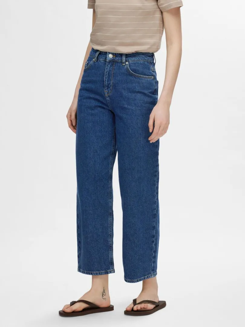 cropped_straight_fit_jean_0.webp Jeans>SELECTED CROPPED STRAIGHT FIT JEANS Blue