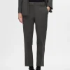 Bukser>SELECTED CROPPED TAPERED BUKSER Grey