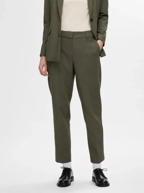 Bukser>SELECTED CROPPED TAPERED BUKSER Green