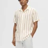 Skjorter>SELECTED CUBANSK KRAVE SKJORTE Beige