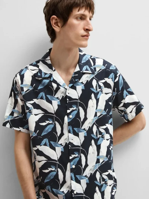 Skjorter>SELECTED CUBANSK KRAVE SKJORTE Blue