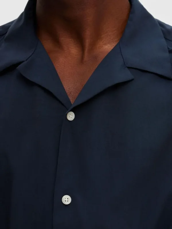 Skjorter>SELECTED CUBANSK KRAVE SKJORTE Blue