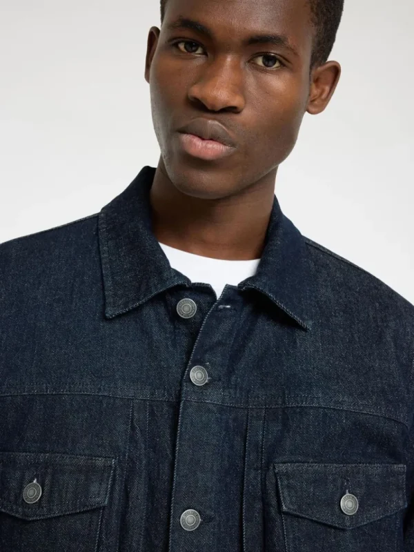 Overtøj>SELECTED DARK WASH DENIMJAKKE Blue