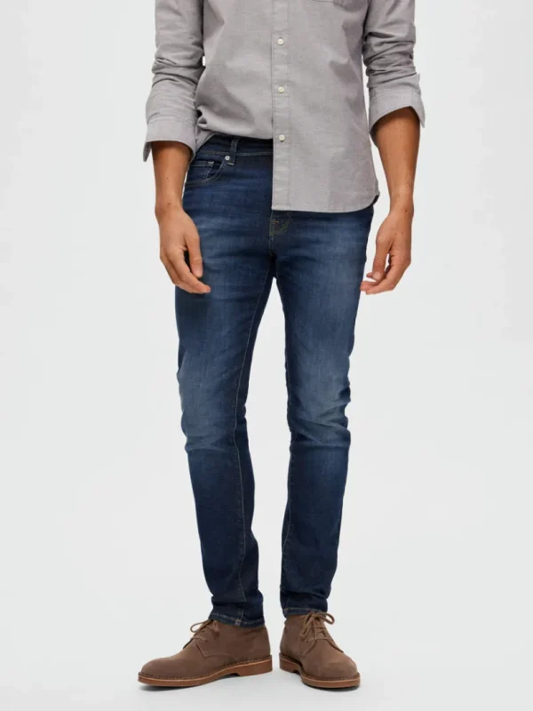 Jeans>SELECTED DARK WASH SLIM FIT JEANS Blue
