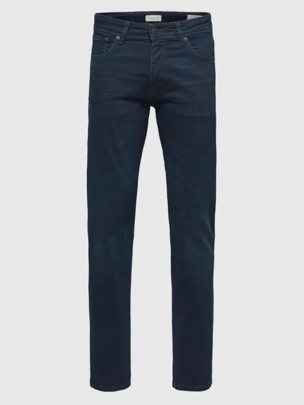 Jeans>SELECTED DARK WASH STRAIGHT FIT JEANS Blue