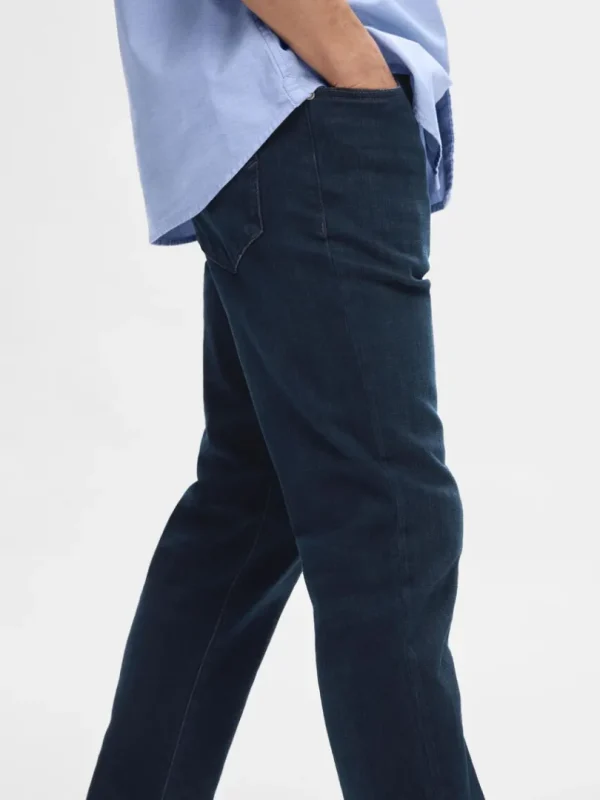 Jeans>SELECTED DARK WASH STRAIGHT FIT JEANS Blue