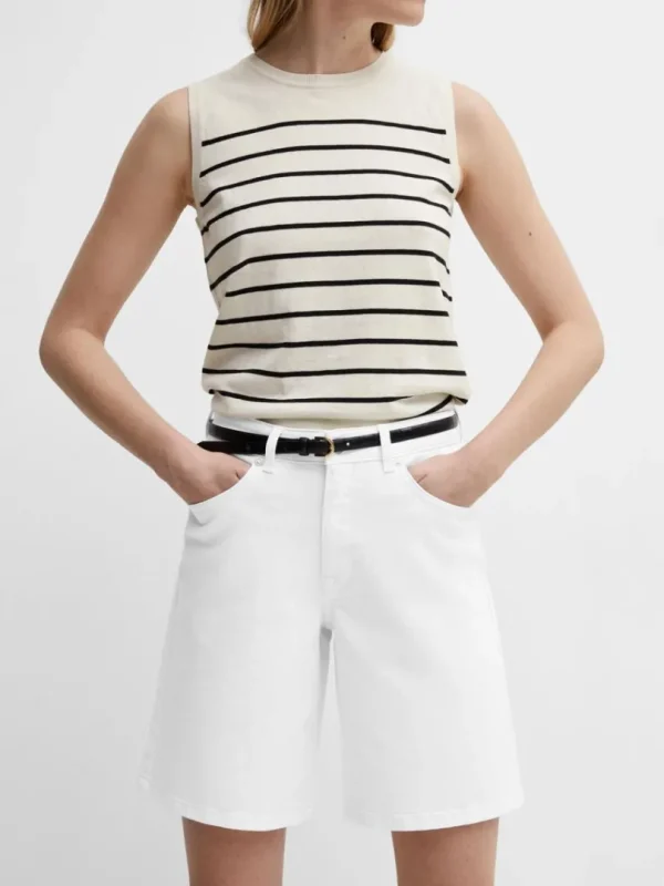 Shorts>SELECTED DENIM BERMUDA SHORTS White