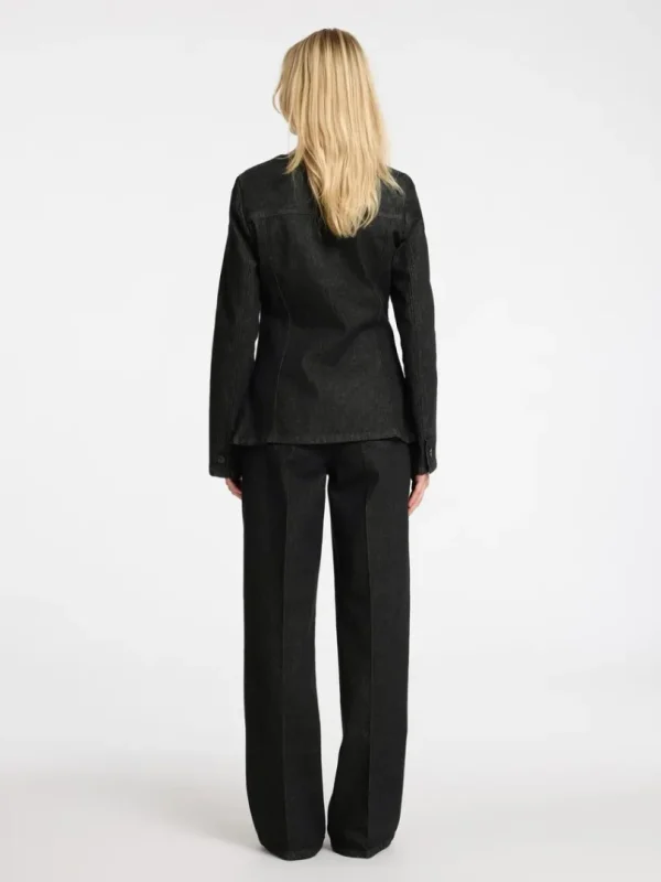 Overtøj>SELECTED DENIM BLAZER Black
