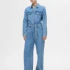 Kjoler>SELECTED DENIM BUKSEDRAGT Blue