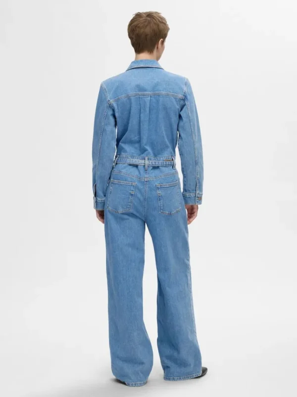 Kjoler>SELECTED DENIM BUKSEDRAGT Blue