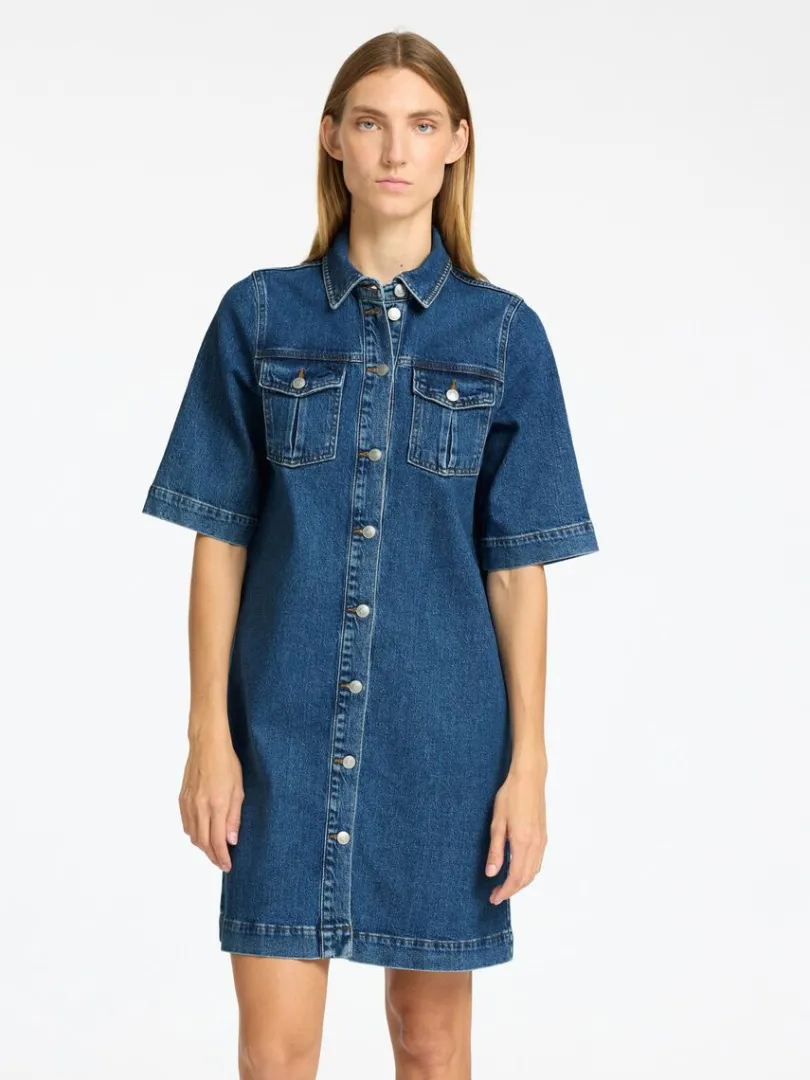 denim_midikjole_0-1.webp Kjoler>SELECTED DENIM MIDIKJOLE Blue