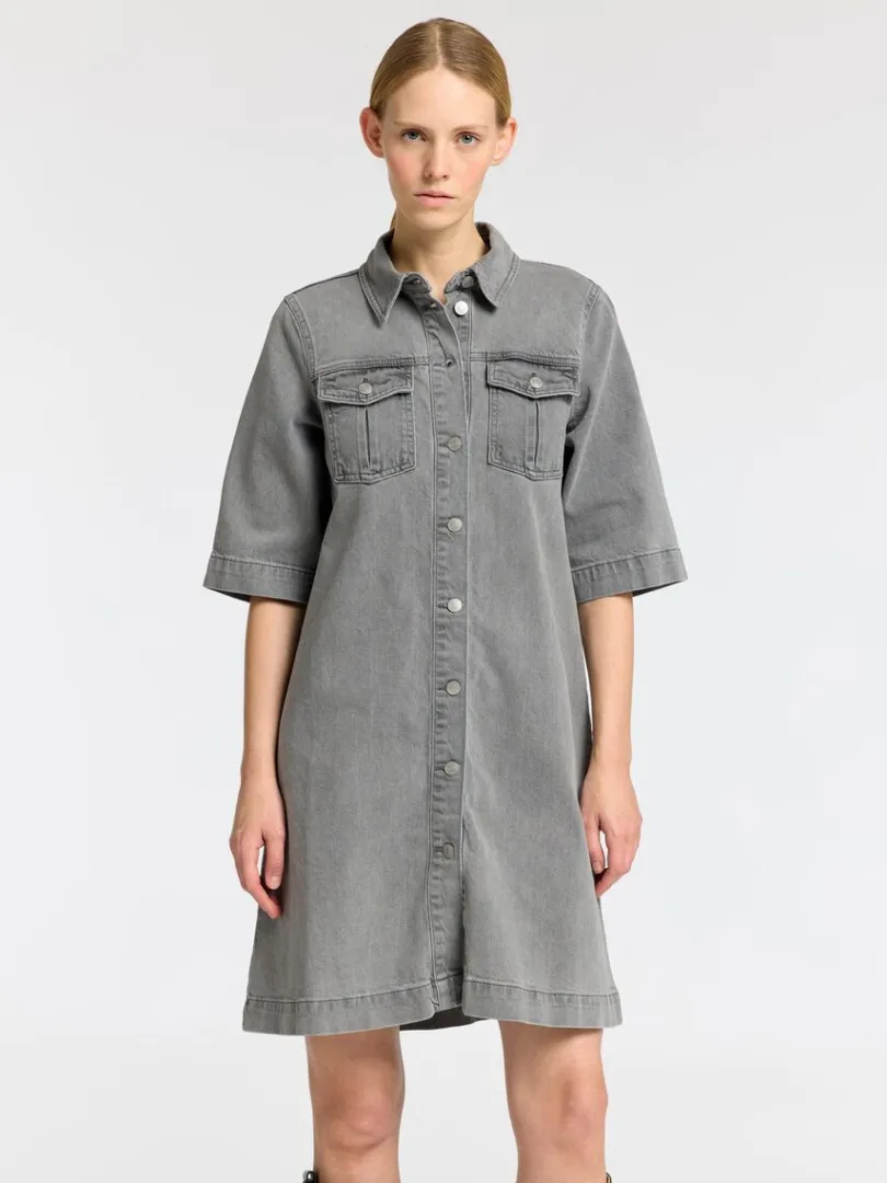 denim_midikjole_0.webp Kjoler>SELECTED DENIM MIDIKJOLE Grey