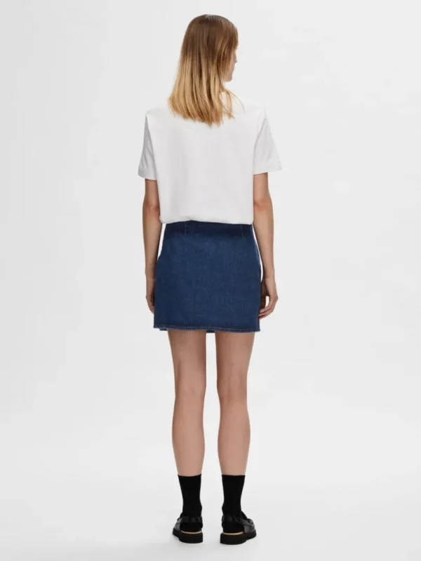Nederdele>SELECTED DENIM SLÅ-OM-NEDERDEL Blue