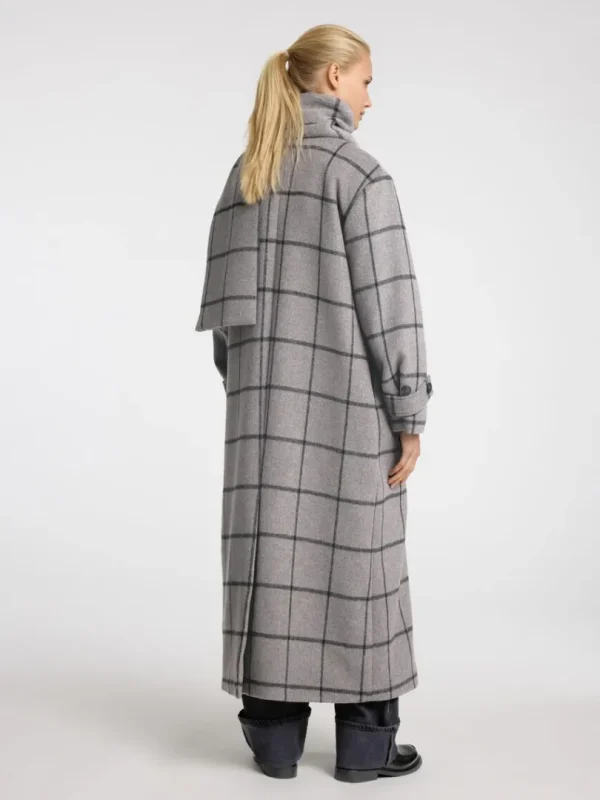 Overtøj>SELECTED DOBBELTRADET FRAKKE Grey