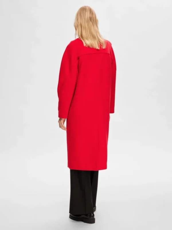 Overtøj>SELECTED DOBBELTRADET FRAKKE Red